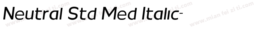 Neutral Std Med Italic字体转换